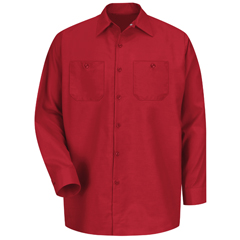 VFISP14RD-LN-XL - Red Kap - Mens Long Sleeve Industrial Work Shirt