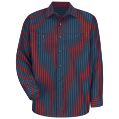VFISP14RN-RG-XXL - Red Kap - Mens Long Sleeve Industrial Stripe Work Shirt