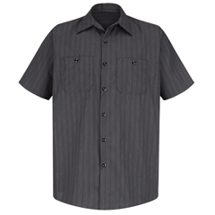 VFISP20GI-SS-3XL - Red Kap - Mens Short Sleeve Industrial Stripe Work Shirt