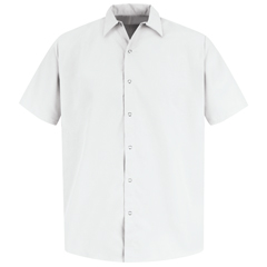 VFISS26WH-SS-3XL - Red Kap - Mens Short Sleeve Specialized Pocketless Polyester Work Shirt