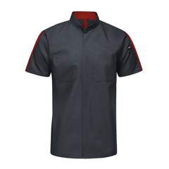 Red Kap Men's Short Sleeve Two Tone Pro+ Work Shirt with OilBlok and MIMIX™
