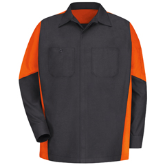 VFISY10CO-RG-S - Red Kap - Mens Long Sleeve Two-Tone Crew Shirt