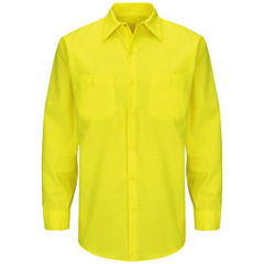 Red Kap Long Sleeve Enhanced Visibility Ripstop Work Shirt