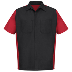 VFISY20BR-SSL-L - Red Kap - Mens Short Sleeve Two-Tone Crew Shirt