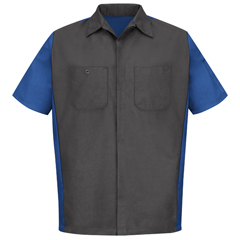 VFISY20CR-SSL-L - Red Kap - Mens Short Sleeve Two-Tone Crew Shirt