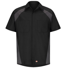 VFISY26BD-SS-S - Red Kap - Mens Short Sleeve Diamond Plate Shop Shirt