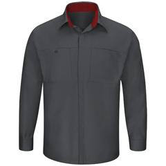 VFISY32CF-RG-L - Red Kap - Mens Long Sleeve Performance Plus Shop Shirt with OilBlok Technology