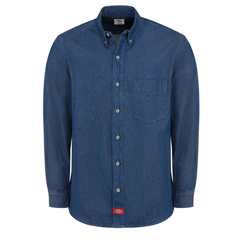 Dickies Men's Denim Long-Sleeve Work Shirt