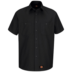 VFIWS20BK-SS-S - Dickies - Mens Canvas Short-Sleeve Work Shirt