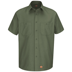 VFIWS20OG-SS-L - Dickies - Mens Canvas Short-Sleeve Work Shirt