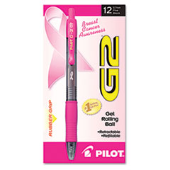 PIL31332 - Pilot® G2® Premium Breast Cancer Awareness Retractable Gel Ink Pen