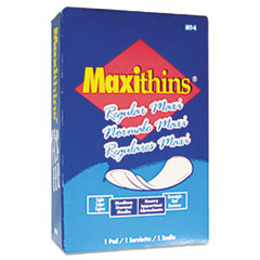 Hospeco Maxithins&reg; Vended Sanitary Napkins #4, Maxi, 100 Individually Boxed Napkins/Carton