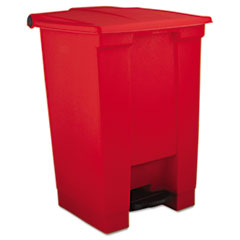 Rubbermaid Commercial Indoor Utility Step-On Waste Container 23 Gal Plastic Red