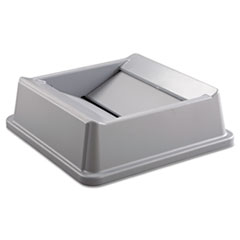 RCP2664GRAY - Rubbermaid® Commercial Untouchable® Square Swing Top Lid