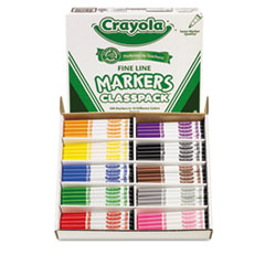 CYO588210 - Crayola® Fine Line 200-Count Classpack® Non-Washable Marker