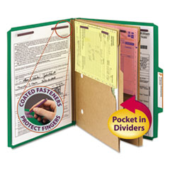 SMD14083 - Smead™ Six-Section Pressboard Top Tab Pocket-Style Classification Folders with SafeSHIELD® Coated Fasteners