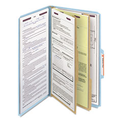 SMD19030 - Smead™ Six-Section Colored Pressboard Top Tab Classification Folders with SafeSHIELD® Coated Fasteners