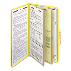 SMD19034 - Smead™ Six-Section Colored Pressboard Top Tab Classification Folders with SafeSHIELD® Coated Fasteners