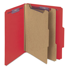 SMD14031 - Smead™ Six-Section Colored Pressboard Top Tab Classification Folders with SafeSHIELD® Coated Fasteners