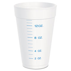 Medline | Graduated Disposable Paper Drinking Cups,Clear with Black Graduations,10.000 oz