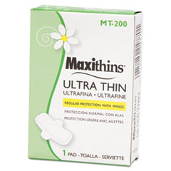 Hospeco Maxithins Vended Ultra-Thin Pads, 200 per Carton