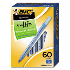 BICGSM609BE - BIC® Round Stic™ Xtra Precision & Xtra Life Ballpoint Pens