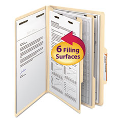 SMD19000 - Smead™ Manila Four- and Six-Section Top Tab Classification Folders