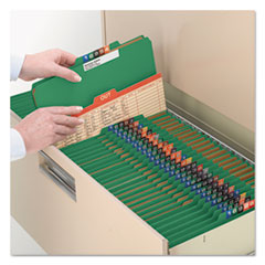 SMD19097 - Smead™ Eight-Section Colored Pressboard Top Tab Classification Folders with SafeSHIELD® Coated Fasteners