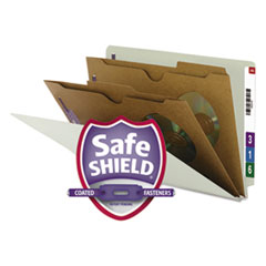 SMD29710 - Smead™ Extra-Heavy Two Pocket Divider End Tab Pressboard Classification Folders with SafeSHIELD® Coated Fasteners