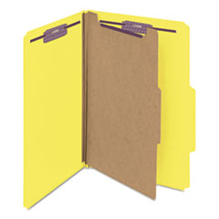 SMD18734 - Smead™ Four-Section Colored Pressboard Top Tab Classification Folders with SafeSHIELD® Coated Fasteners