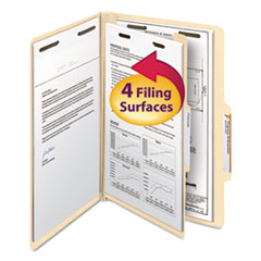 SMD18700 - Smead™ Manila Four- and Six-Section Top Tab Classification Folders