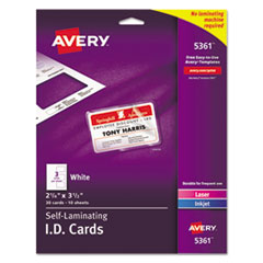 AVE5361 - Avery® Self-Laminating ID Cards