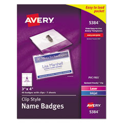 AVE5384 - Avery® Name Badge Holder Kits with Inserts