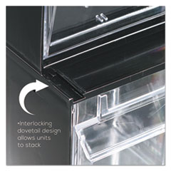 DEF20304OP - deflecto® Tilt Bin® Interlocking Multi-Bin Storage Organizer