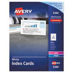 AVE5388 - Avery® Printable Index Cards with Sure Feed®