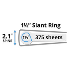 AVE17021 - Avery® Durable View Binder with DuraHinge® and Slant Rings