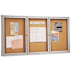 QRT2366 - Quartet® Enclosed Indoor Cork Bulletin Board with Hinged Doors