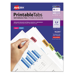 AVE16281 - Avery® Printable Plastic Tabs with Repositionable Adhesive