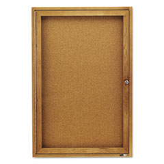 QRT363 - Quartet® Enclosed Indoor Cork Bulletin Board with Hinged Doors