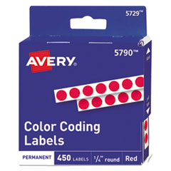 AVE05790 - Avery® Handwrite-Only Permanent Self-Adhesive Round Color-Coding Labels in Dispensers
