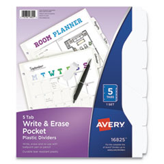 AVE16825 - Avery® Write & Erase Durable Plastic Dividers with Pocket