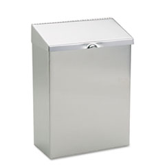 Hospeco Wall Mount Sanitary Napkin Receptacle, Stainless Steel, 1 Each
