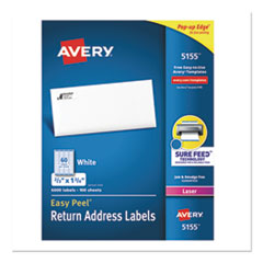AVE5155 - Avery® Easy Peel® White Address Labels with Sure Feed® Technology