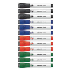 UBR3981U0012 - U Brands Chisel Tip Low-Odor Dry-Erase Markers with Erasers