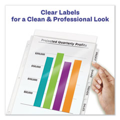 AVE75500 - Avery® Print & Apply Index Maker® Clear Label Sheet Protector Dividers with White Tabs