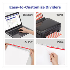 AVE12433 - Avery® Print & Apply Index Maker® Clear Label Plastic Dividers with Easy Apply Printable Label Strip