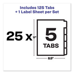 AVE11443 - Avery® Print & Apply Index Maker® Clear Label Unpunched Dividers with Easy Apply Printable Label Strip for Binding Systems
