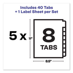 AVE11432 - Avery® Print & Apply Index Maker® Clear Label Unpunched Dividers with Easy Apply Printable Label Strip for Binding Systems