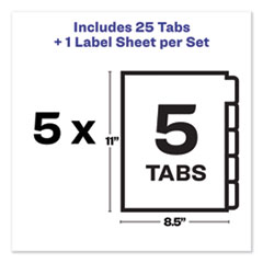 AVE11431 - Avery® Print & Apply Index Maker® Clear Label Unpunched Dividers with Easy Apply Printable Label Strip for Binding Systems