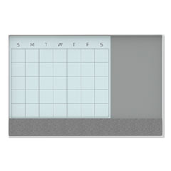 UBR3196U0001 - U Brands 3N1 Magnetic Glass Dry Erase Combo Board